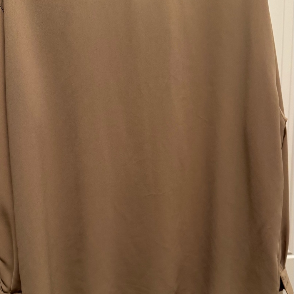 Light Tan Button-Up Blouse - Picture 3 of 3